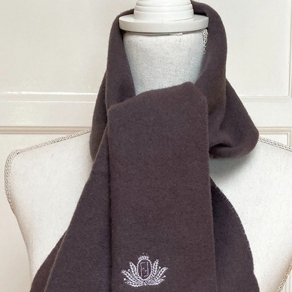 Fendi Roma Gray Wool Scarf Unworn Condition - Picture 2 of 5